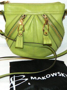 B Makowsky Leather Crossbody Bag